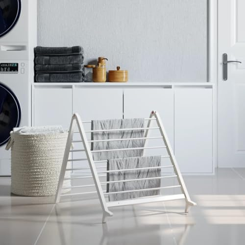 Sufrk Drying Rack for Bathtub Extendable 53-90 cm Aluminium-Airer Clothes Drying Rack Foldable Clothes Hanger Adjustable Large Stainless Steel Garment Laundry Racks for Indoor Outdoor