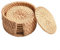 Lot de 6 dessous de plat en paille tissée, dessous de plat en rotin, sets de table ronds en rotin naturel, isolation thermique, fabriqués à la main, pour table, casseroles, théières