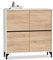 briebe Zapatero Entrada Recibidor, Mueble Auxiliar de Madera para Zapatos, 4 Puertas, 96,5x101x33 cm (Alto x Ancho x Profundo) 20 Pares Aproximadamente, Harmony Roble Cambrian/Blanco