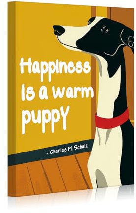 JBER Wandkunst, inspirierende Zitate, Motivationsposter für Büro, Dekoration, Raumdekoration, Poster, Schlafzimmer, Küche, Geburtstagsgeschenk, gerahmt, 40 x 30 cm (Yellow dog)