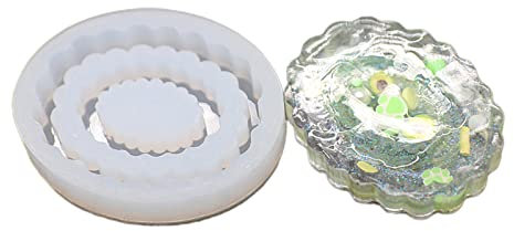 Moldes de silicona de resina de arenas movedizas moldes de resina epoxi Shaker molde para joyería artesanía fabricación resina colgante molde