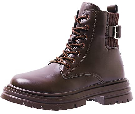 EJIMUQO Regali Donna Natale Stivali Sopra Il Ginocchio Vera Pelle Stivali Alti Donna Elasticizzati Stivali Vera Pelle Donna Con Tacco Stivali Donna Vera Pelle Stivaletti Bambina 25