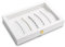 Papten Bandeja apilable para joyas con tapa de piel, color blanco