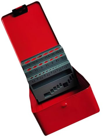 Custodia professionale per punte da trapano elicoidale, vuota, con slot indicizzate, scatola di stoccaggio in ferro per un uso prolungato