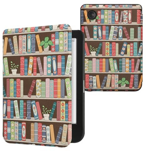 kwmobile Étui Compatible avec Kobo Clara BW/Colour Coque - Étui à Rabat magnétique Tablette eReader Similicuir - Bleu-Vert-Fuchsia