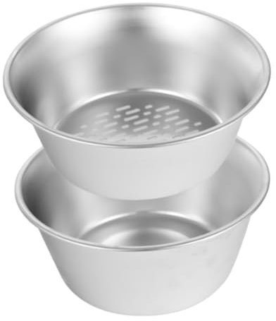 Warmhm 1 Ensemble Panier De Vidange Légumes Passoire De Riz Panier De Filtre D'évier De Cuisine Végétarien Fonctionnel Rondelle De Riz Petit Acier Inoxydable Silver