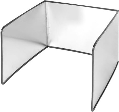 Windfromort Spritzschutz - Küchenrückwand Spritzschutz, Edelstahlmaterial, hitzebeständig und leicht, vor Gebrauch Schutzfolie entfernen, geeignet für Herd, Küche (Höhe 30 Länge 40 Tiefe 40 Dreifalt)