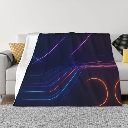asbwuo Coperta in micro pile ultra morbida con linee futuristiche, calda e accogliente, per divano letto e soggiorno40 x30