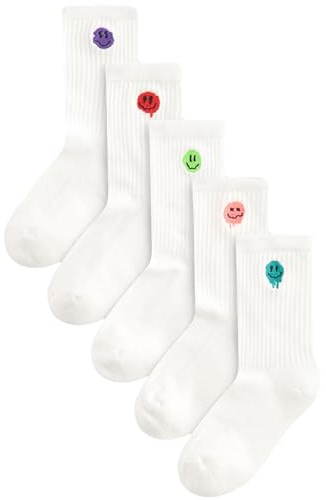 NEXT Jungen Socken mit gepolstertem Fußbett, 5er-Pack 19-40