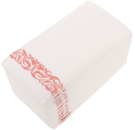 BUGUUYO 50 Feuilles Tissu de fête de cuisine occidentale serviette de table Damiser les serviettes Napkins de réception de mariage Rose Gold