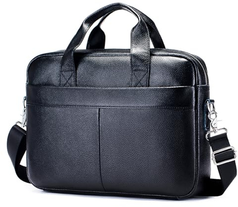 pundarika Sacoche Homme Cuir – Porte-Documents & Sac Bandoulière Homme, Sac Business Vintage, Sac de Travail en Cuir