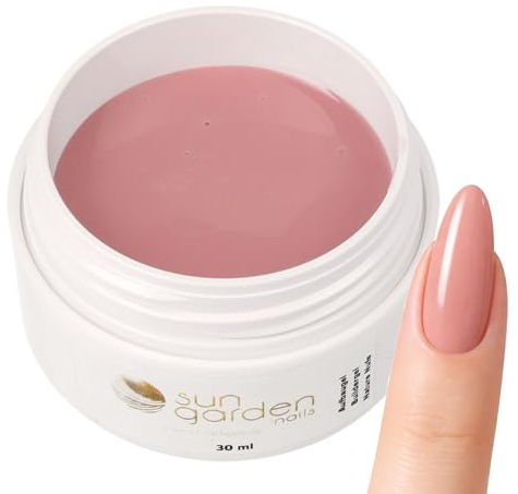 Sun Garden Nails UV Aufbaugel Natural Nude Gel 30ml – Camouflage Nagelgel – UV/LED Härtend für Naildesign und Nailart - Buildergel