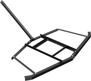 Rastrillo nivelador de Acero Reforzado - Rastra de Arrastre 66 para jardín y césped - Barras Ajustables, Enganche de Pasador, soporta hasta 50 lbs, para ATV/UTV/Tractor - Herramienta Pesada para