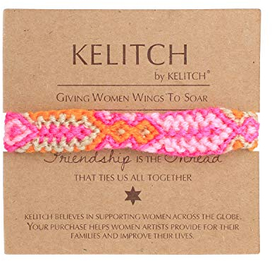 KELITCH Farbe Perlen Armband Handmade Wicklen Armband Armreifen Schmuck (Rosa)