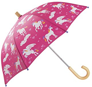 Hatley Mädchen Regenschirm Printed Umbrella, Einhörner - Rainbow Unicorns, One Size
