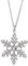 Aka Gioielli® - Damen Schneeflocken Kette Sterling Silber 925 Rhodiniert Anhänger mit Swarovski Kristall