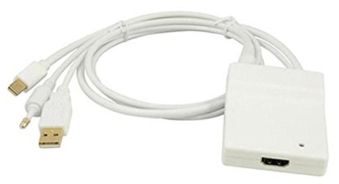 A-L07D Mini DisplayPort + USB + Toslink auf HDMI Adapter-Kabel – 4K Mini DisplayPort 1.2 auf HDMI, DVI, VGA für TV, Beamer, MacBook – Unterstützt 4K UHD Auflösung