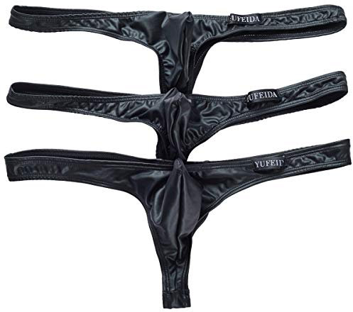 YUFEIDA Herren String Tanga Unterwäsche Sexy Low Rise Brief Unterhose 3er Pack