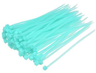 sourcing map Cable Zip Ties Nylon Cable Wire Ties 4 Inch Self-Locking Nylon Tie Wraps Sky-Blue 100pcs