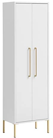 Schildmeyer Gloria Highboard 148437, weiß/Gold, 2 Türen