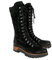Fulidngzg Cowboystiefel Damen 42 Vintage Hoch Weit Schaft Wadenhöhe Winterstiefel mit Absatz Outdoor Wasserdicht Warm Gefüttert Schnürstiefel Schneestiefel Winterschuhe