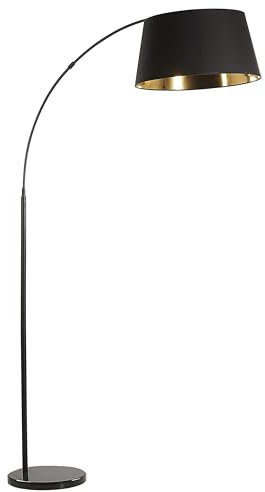 Beliani Moderne Hängelampe schwarz/Kupfermarmorsockel Dekolampe 197 cm Yabus