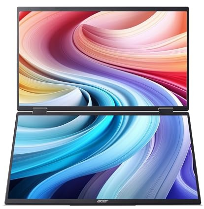 Acer PD163QT Portable Monitor Touch 15,6 Zoll (39,6 cm) 2X FullHD | Mobiler Touch Monitor 15.6 Zoll (39,6 cm Bildschirm), 2xFHD, LED, 60Hz, 8ms (GTG), HDMI 1.4, USB-C
