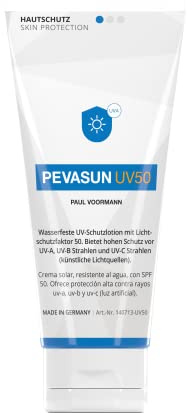 Pevasun UV 50+ - als Schutz vor Hautschädigung durch UV-Strahlen - mit Lichtschutzfaktor 50+, 100ml Tube, 24 Stück
