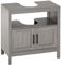 kleankin Meuble sous lavabo Meuble sous évier Meuble de Salle de Bain sous lavabo avec 2 Portes et étagère - 60 x 30 x 60 cm - Gris