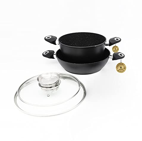 Laguiole - Set 4 Pièces antiadhésif 'Black Ston®' induction