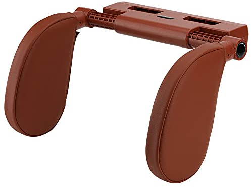 MAXZIZ Autositz Kopfstütze Kissen Reisestütze Schlafende Kopfstütze Stützlösung Autozubehör Innenraum U-förmiges Kissen Auto for Kinder (Color : Leather Brown)