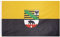 MUWO Flagge 16 deutsche Bundesländer + Mallorca 90 x 150 cm, doppelseitige Gartenflagge, wetterbeständige Fanflagge, Polyester Länderflagge Deutschland, mit Metallösen. (Sachsen-Anhalt)
