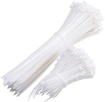 FEEIMOL Attache Cable, 500 Pièces Collier de Serrage 120 mm x 4 mm, Serre Câbles Nylon Blanc