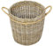 Rattankorb Koboo-Grey, Grauschattierung, aufwändig und stabil geflochten, Farbabweichungen möglich, Naturprodukt, Beschaffenheit der Oberfläche kann Unterschiede aufweisen, seitliche Griffe aus Holz