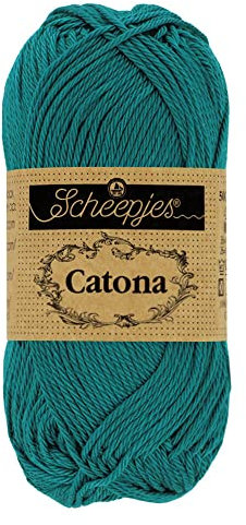 Scheepjes - Scheepjes Catona 401 Dark Teal Yarn - 1x10g