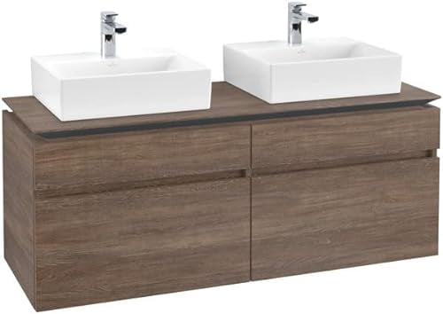 Villeroy & Boch Legato Waschtischunterschrank B669, 1400x550x500mm, 2 Waschtische, Farbe: White Matt