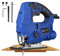 Jigsaw with Blade and Laser Guide, Electric Saw to Cut Wood, Plastic and Metal, 800W Jig Saw Tool, Max ±45° Bevel Cutting Angle, 6 Adjustable Speeds, 4-Position Orbital Action