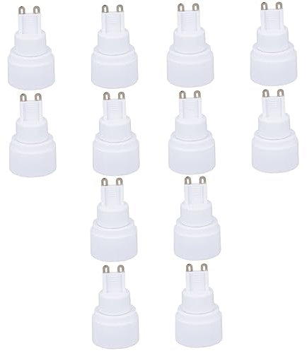12 Pièces Douille G9 à E14 Convertisseurs De Lampe Support Blanc Porte-lampe Adaptateur Ampoule Led Ampoules Led Lumière Pendante Menée Métal Accessoires Support De Lampe Blanche