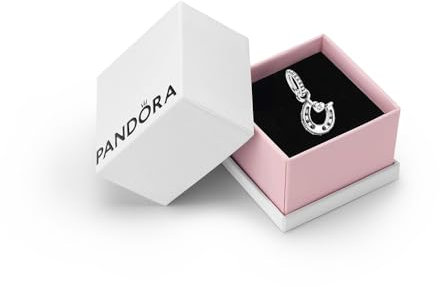 Pandora Moments Women's Sterling Silver Good Luck Horseshoe Dangle Charm, With Gift Box