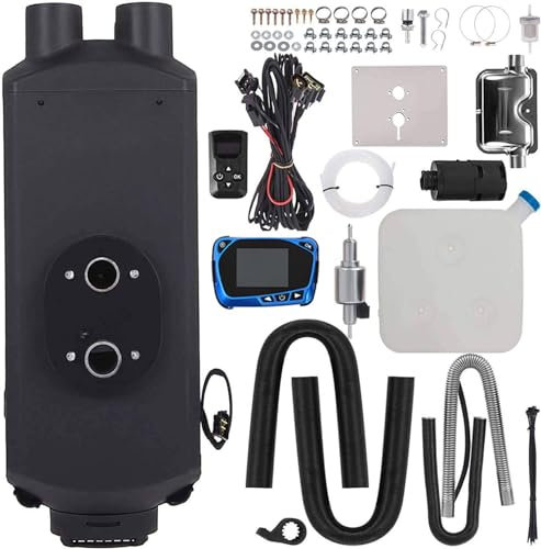 HACLEN 8KW Riscaldatore Gasolio, 12V O 24V Riscaldamento A Diesel, 4 Uscita dell'Aria, Riscaldatore A Gasolio con Display LCD, Serbatoio del Carburante da 10 Litri, per Camper-8KW-12V