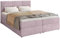 BROMARKT Boxspringbett mit Bettkasten Polsterbett mit Bonell-Matratze und Topper Doppelbett mit Stauraum Bett für Schlafzimmer gepolstertes Kopfteil Boston 140x200 Härtegrad H3 Samtstoff Puderrosa