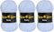 Baby Wolle (#3 DK) Leichtes Kammgarn Babygarn, Strickgarn Baby Best uni Babywolle, Antipilling Strickwolle Häkelwolle Acrylgarn zum Stricken und Häkeln (3 Knäuel, 580 Babyblau)