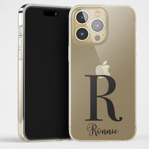 Unique Gifts House Ltd Personalised iPhone 11 (6.1) inch, Custom Silicone Gel Clear Transparent Cover Name Phone Case Back Cover
