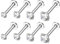 Visxcnu 4 Paare Titan Ohrringe Mit Schraubverschluss - G23 Medizinische Hypoallergene Gesundheitsstecker, 2-5mm CZ Für Empfindliche Ohren - Mode Damen Herren Schmuck