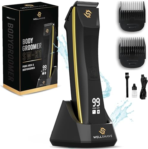 Wellshave Bodygroomer Men - Trimmer für Körper und Bart - Schamhaartrimmer Männer - Bodytrimmer Männer - Rasierer für Schambereich & Körper Vatertagsgeschenk