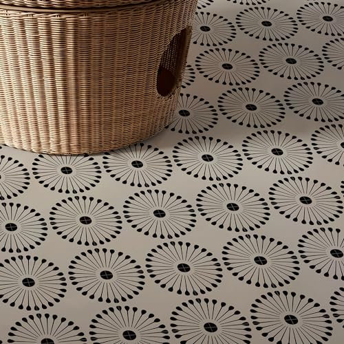 CIAODEKO Blumenfliesen Fliesenaufkleber Matte Textur Zuhause Aufkleber Vintage Wasserdicht Abnehmbar Wandbild DIY Badezimmer Küche Dekoration