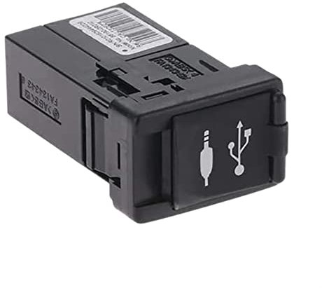 Rynplex Adaptador de Puerto USB AUX, Conector de Entrada de Audio Auxiliar, Pieza de reparación de Radio de Coche, for Toyota, Corolla, Camry 86190-0R010 Puerto USB de la Consola Central del vehículo
