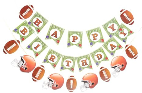 Rugby Banner 2 Satz Papier Geburtstagsbanner Dekoration Weihnachten Party