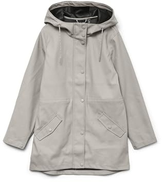 Vero Moda Damen Regenjacke VMMalou Regen-Mantel mit Kapuze