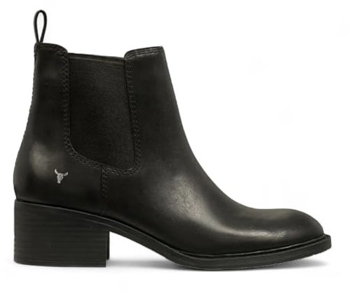 Stivaletti Chelsea Alla Caviglia in Pelle Neri Classici da Donna Windsorsmith - Sostituisci